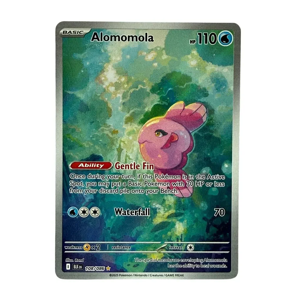 Pokémon TCG Alomomola 108/086 SV Black Bolt 2025 Illustration Rare Holo NM-MT